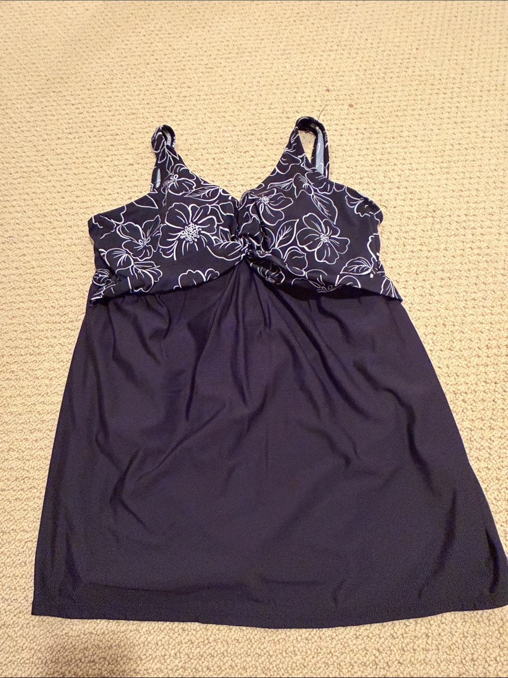 Black Floral Delta Burke swimdress